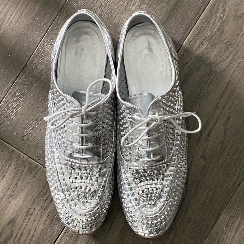 Authentic Chanel Woven leather shoes